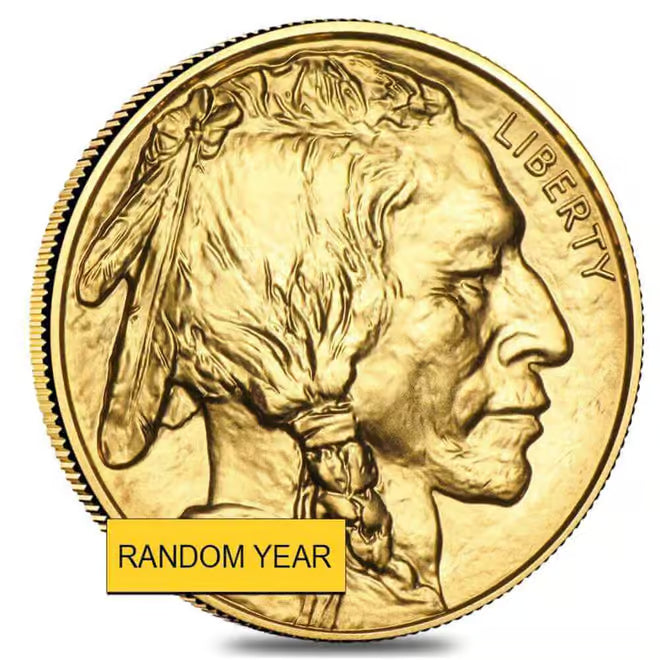 1 oz Gold American Buffalo Coin BU - Random Year