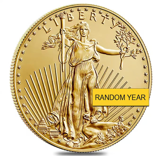 1 oz Gold American Eagle Coin BU - Random Year